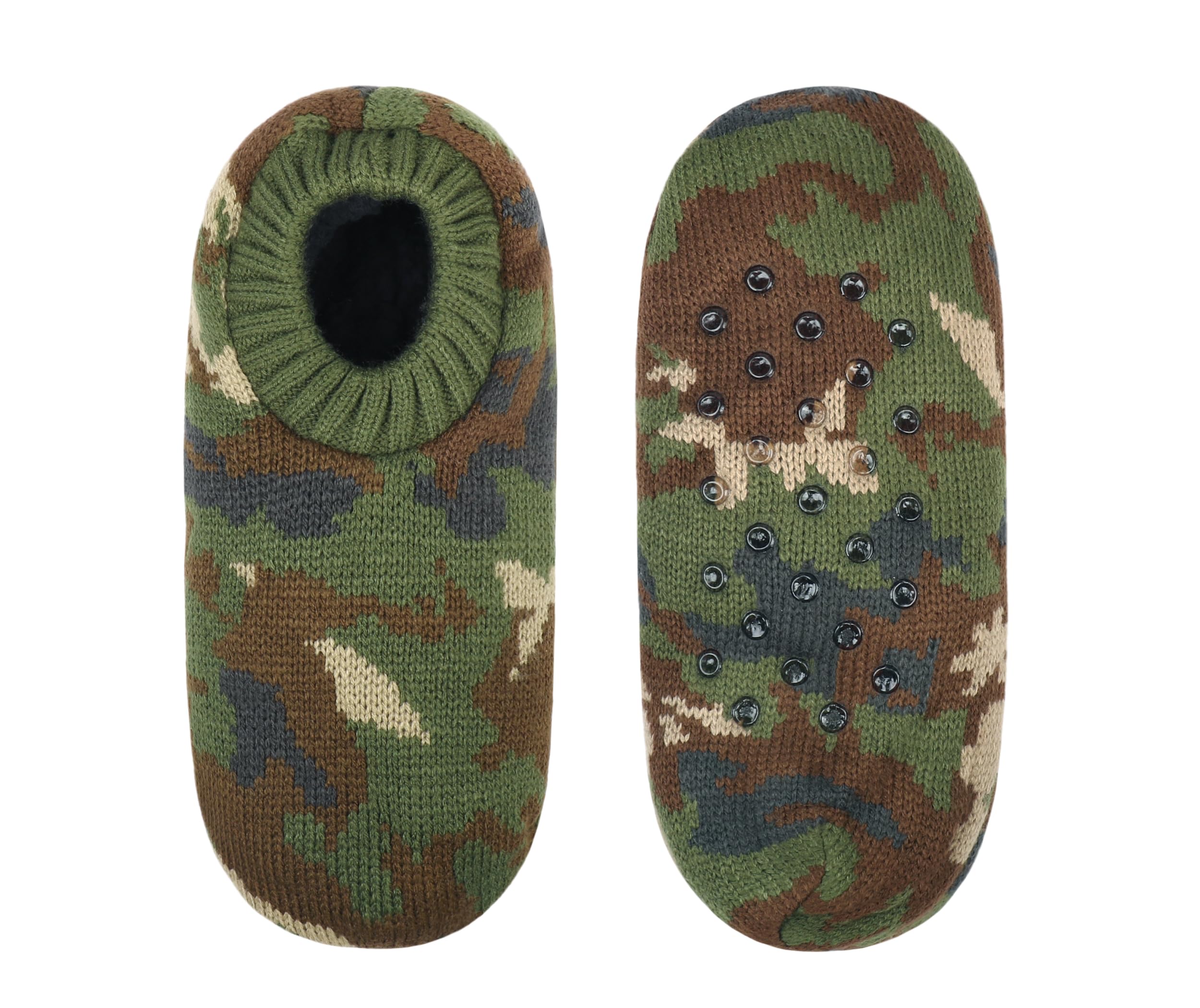 Panda Bros Mens Super Soft Warm Cozy Fuzzy Fleece-lined Winter Slipper socks With Grips, Size 6-11