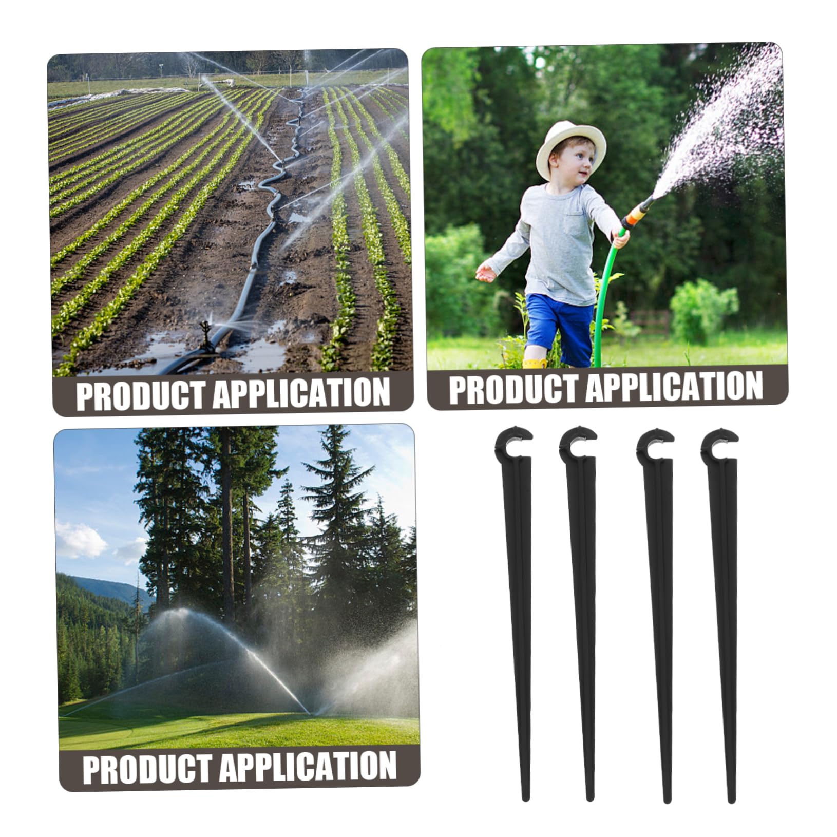 Holibanna 50Pcs Drip Irrigation Support Stakes Durable Tubing Hose Bracket for Drip Line Heavy Load Resistant Garden Insert Holders for Efficient Plant Watering