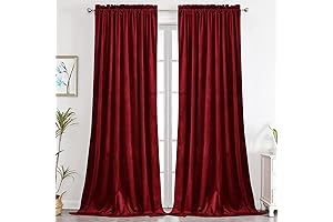 Benedeco Red Burgundy Velvet Curtains: Enhance Your Space with Indulgence
