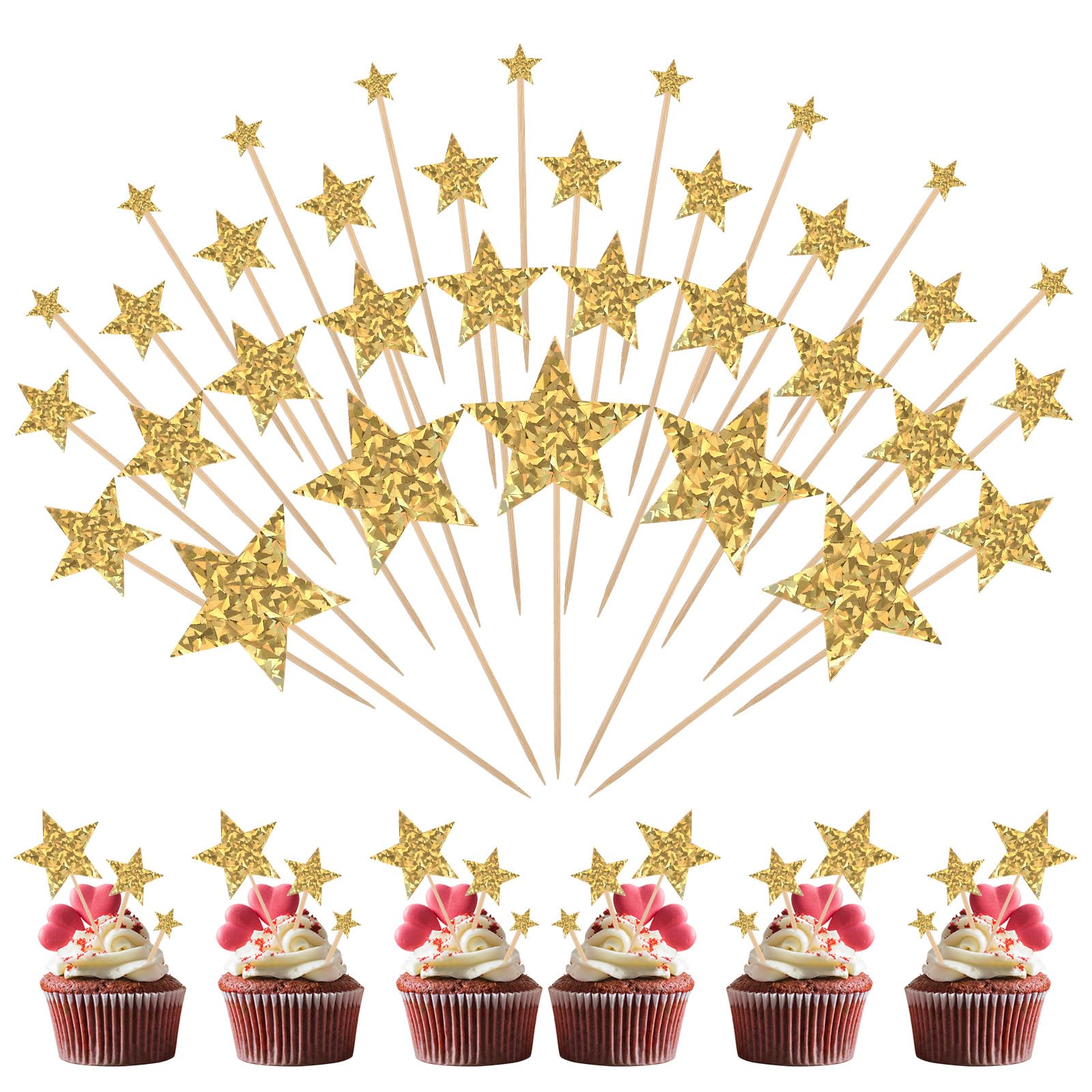 Happon 100Pcs Balls Cake Topper,Foam Ball Cake Picks Mini Balloon Cupcake Insert Bubble Balls DIY Decoration For Baby Shower Wedding Anniversary Kids Birthday Graduation Party Cake Decorations - View #8