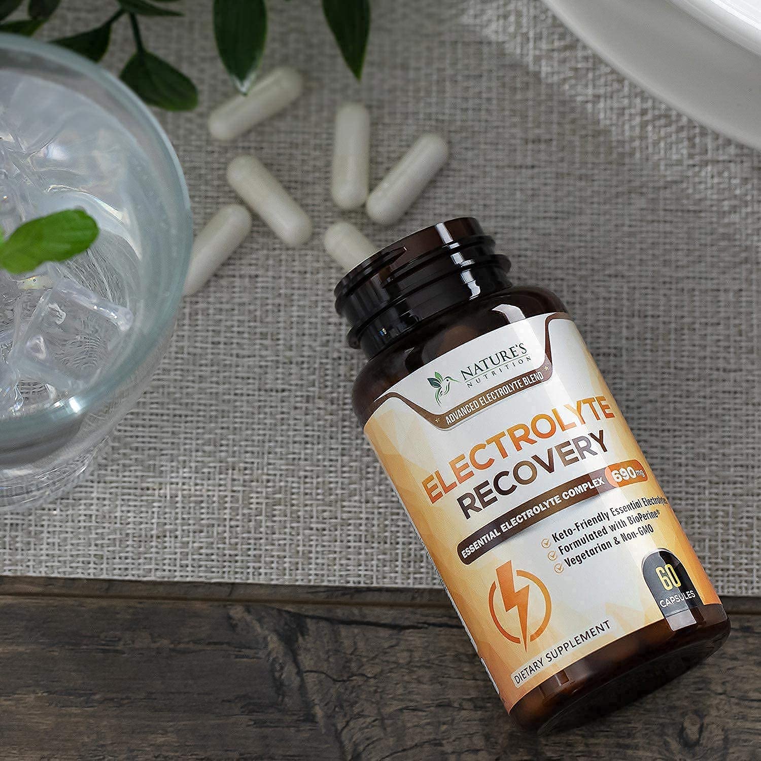 Electrolyte Replacement Capsules Keto Friendly Electrolytes Supplement for Rehydration