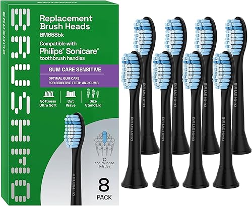Miniatura 8 de Brushmo Total Clean - Cabezales de repuesto para cepillos de dientes, compatibles con Philips Sonicare, mango de cepillo de dientes eléctrico