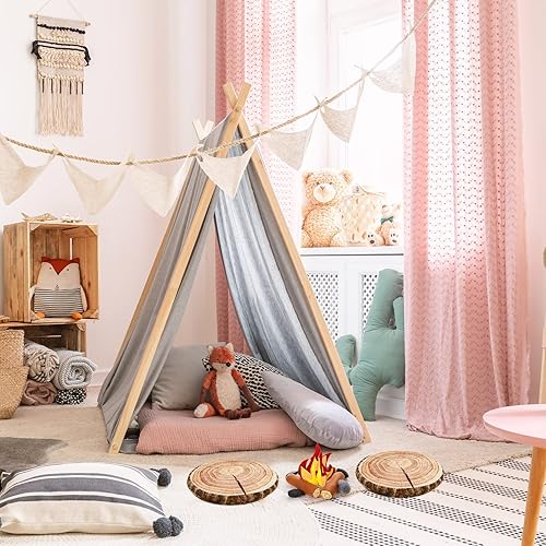 Miniatura 6 de Civaner Juego de juguetes de simulación de fogata para niños con 2 almohadas de tronco, 2 juego de felpa falsa de fuego y smores, 20 piezas de