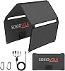 SOKIOVOLA 50W Portable Solar Panel, 3 Output Ports USB-A, USB-C, DC, ETFE Foldable Solar Panel, IP68, Waterproof, For Camping, RV, Outdoor Activities, Hiking, Small Power Supply, SJSO50