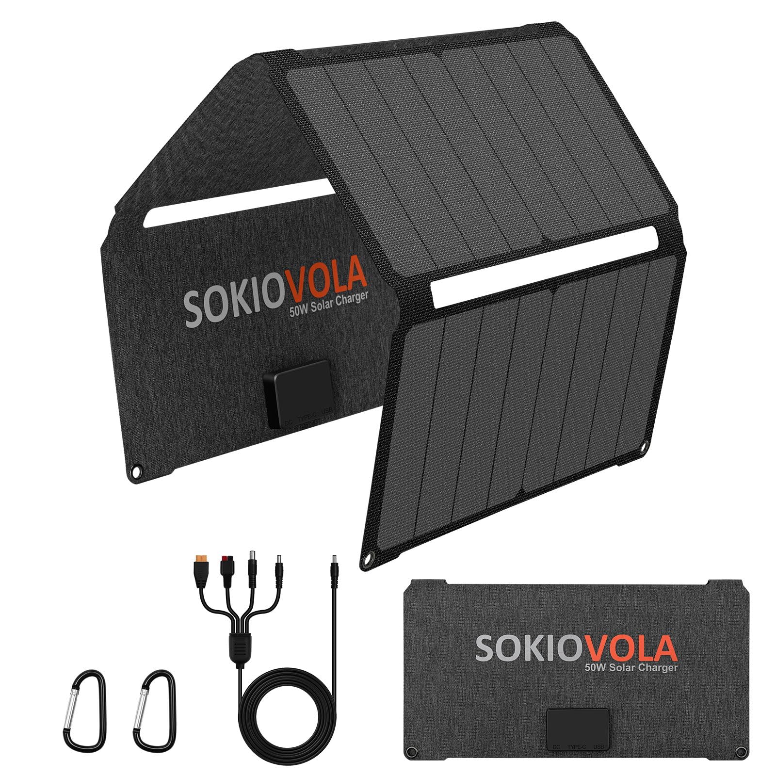 Amazon.com : SOKIOVOLA [Upgraded] Foldable Solar Panels 50W