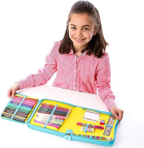 Miniatura 4 de GirlZone Rainbow Jumbo Arts and Crafts - Estuche de papelería para niñas, gran regalo para niñas