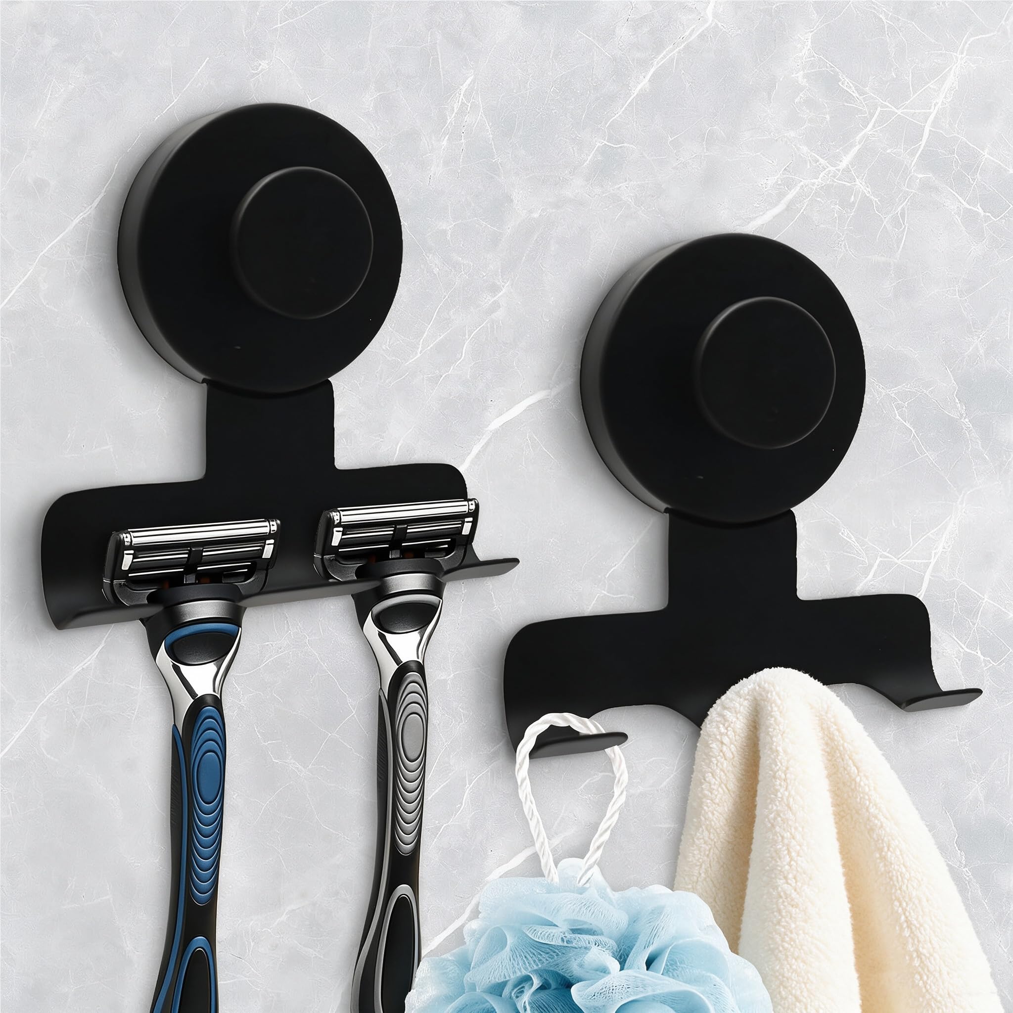 2026 New Drill-Free Stainless Steel Suction Cup Razor Holder for Shower