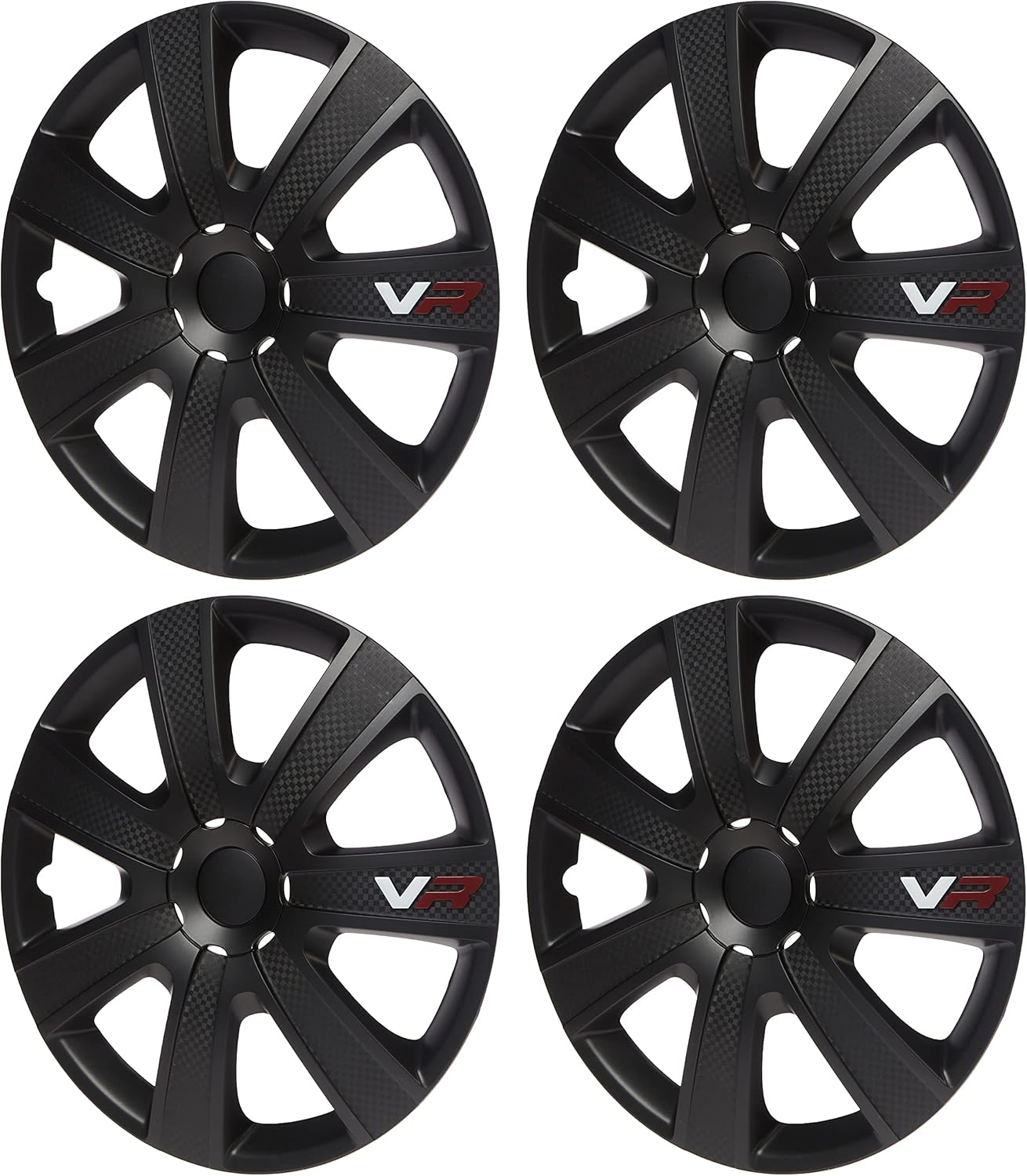 Alpena 58259 Black 15" VR Carbon Wheel Cover Kit, (Pack of 4), Hubcaps Amazon Canada