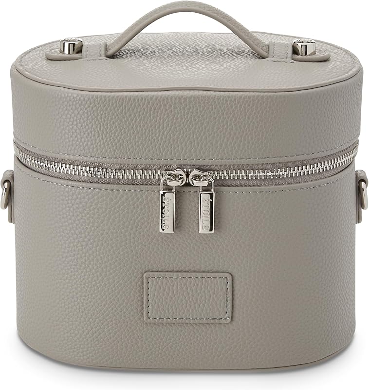 Necessaire oval ETOILE Pebble com alça de ombro e divisor removível