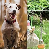 Vista 7 de BRAVESHINE Mosquetón de llavero con clip de paracord, gancho de anillo en D para lanyard, colgador para cochecito, llavero para botella de agua