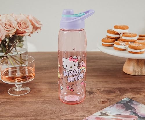 Miniatura 3 de Hello Kitty Rainbow Treat And Stars - Botella de agua con tapa, plástico