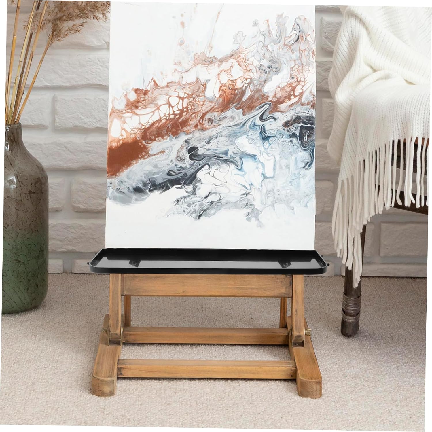 Easel Tray Replacement for Artists Durable Sketch Rack Tray with Raised Edges High Compatibility Easel Attachment for Painting Tools and Supplies