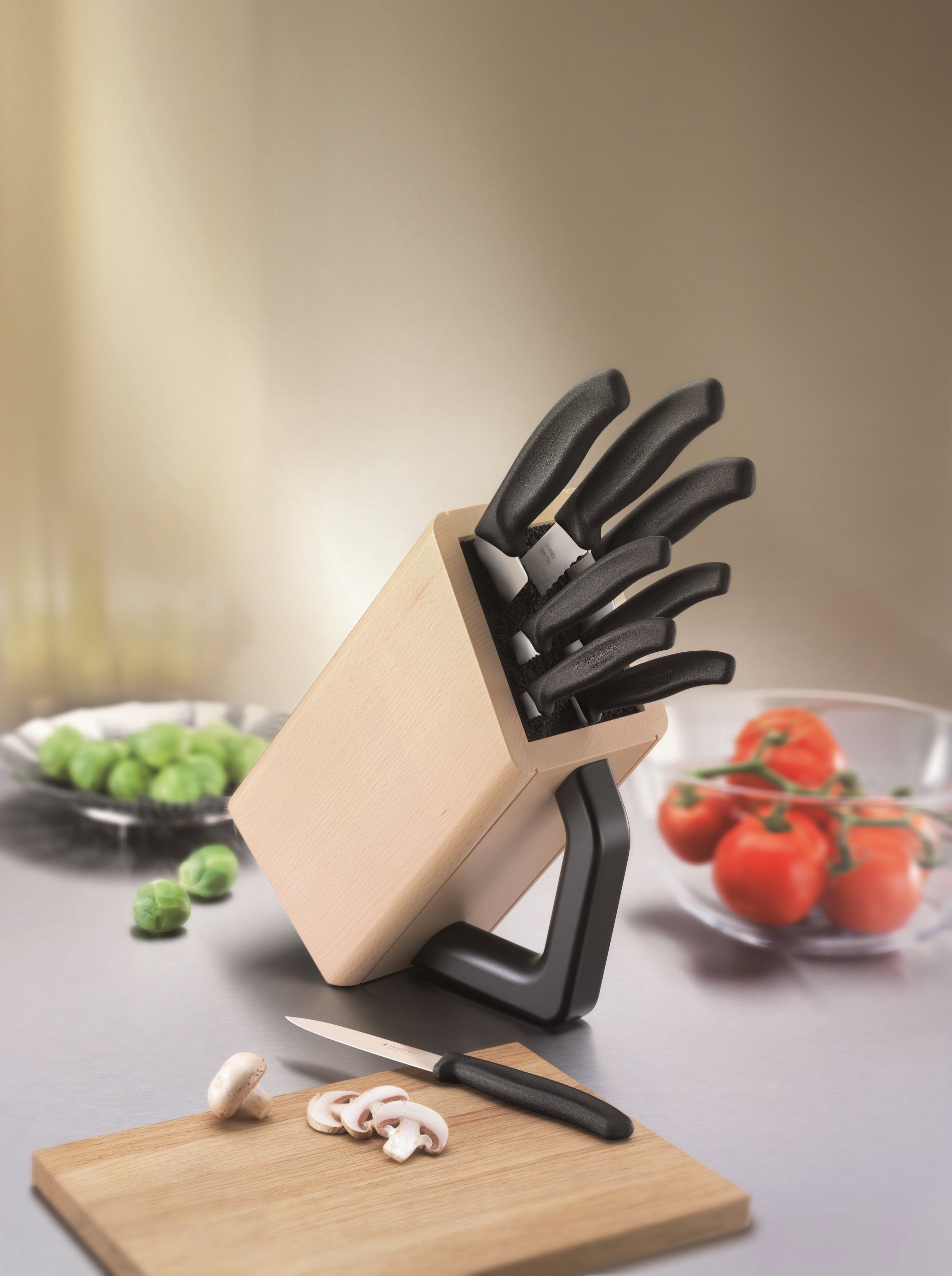 Victorinox Swiss Classic, blocco in legno con 8 coltelli da cucina