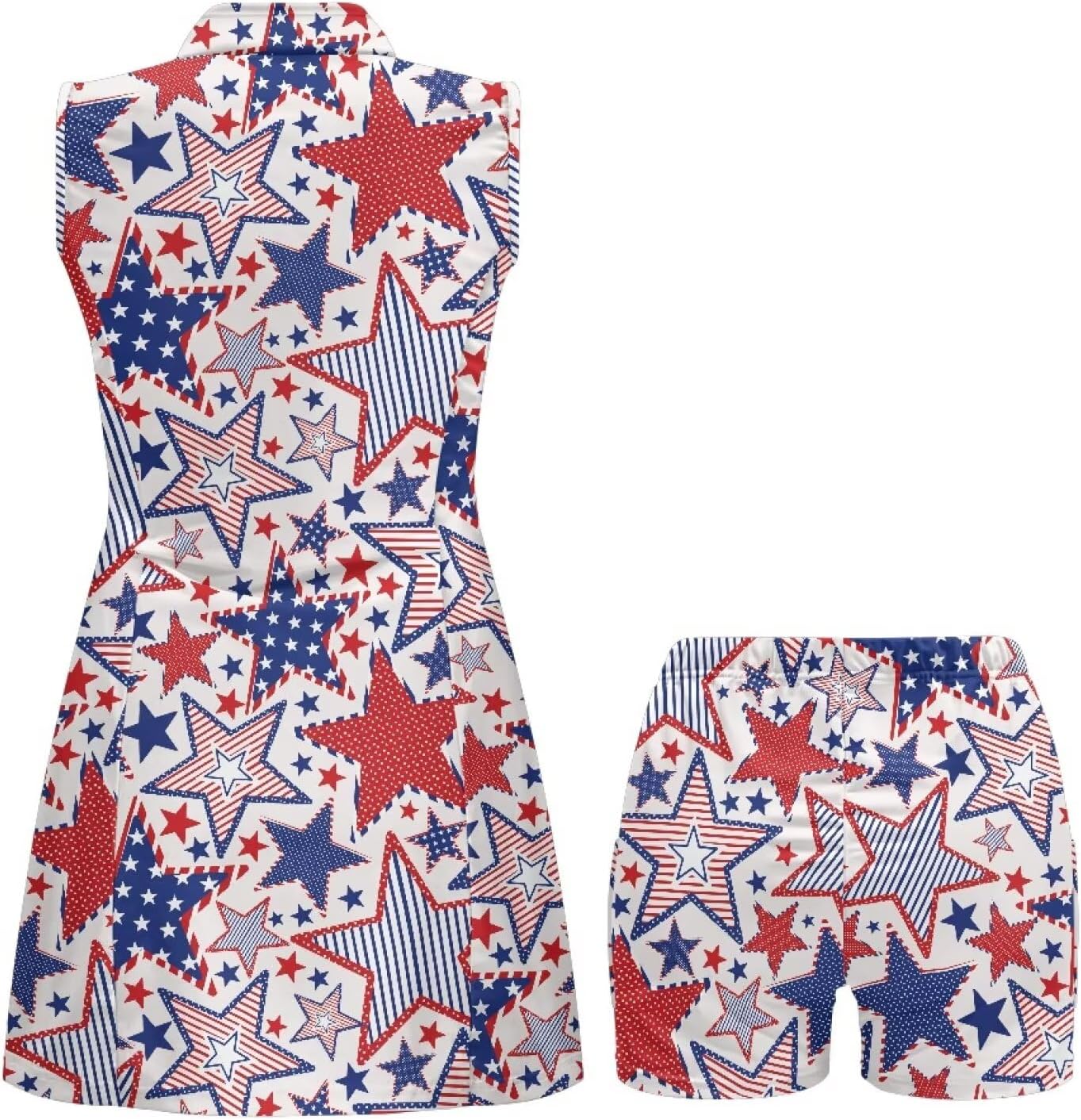 Women's Tennis Golf Dress with Built in Shorts Sleeveless Workout Active Athletic Dress for Women with Pocket XS-2XL