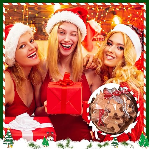 Miniatura 6 de Juego de 30 jabones de Navidad hechos a mano, jabones hechos a mano para árbol de Navidad, Papá Noel, pan de jengibre, copos de nieve, divertidos