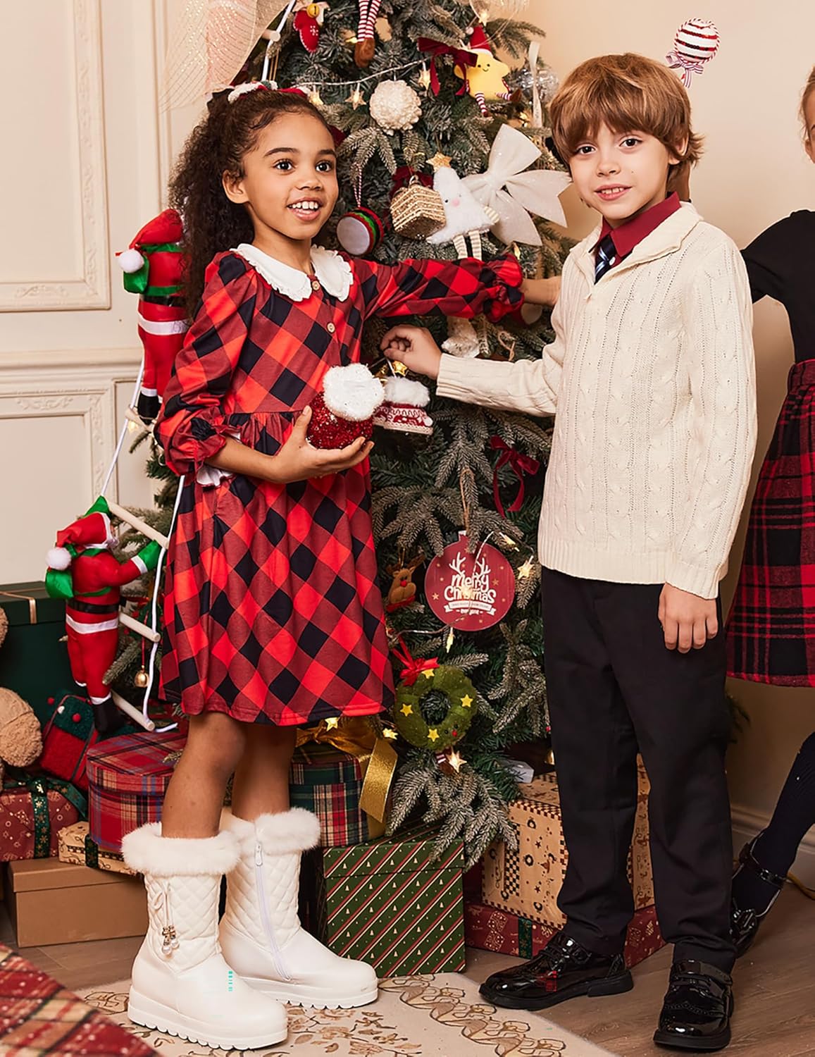 Arshiner Boy's Cable Knitted Sweater Half Zip Lightweight Casual Pullovers for Kids 3-12 Years - Image 3