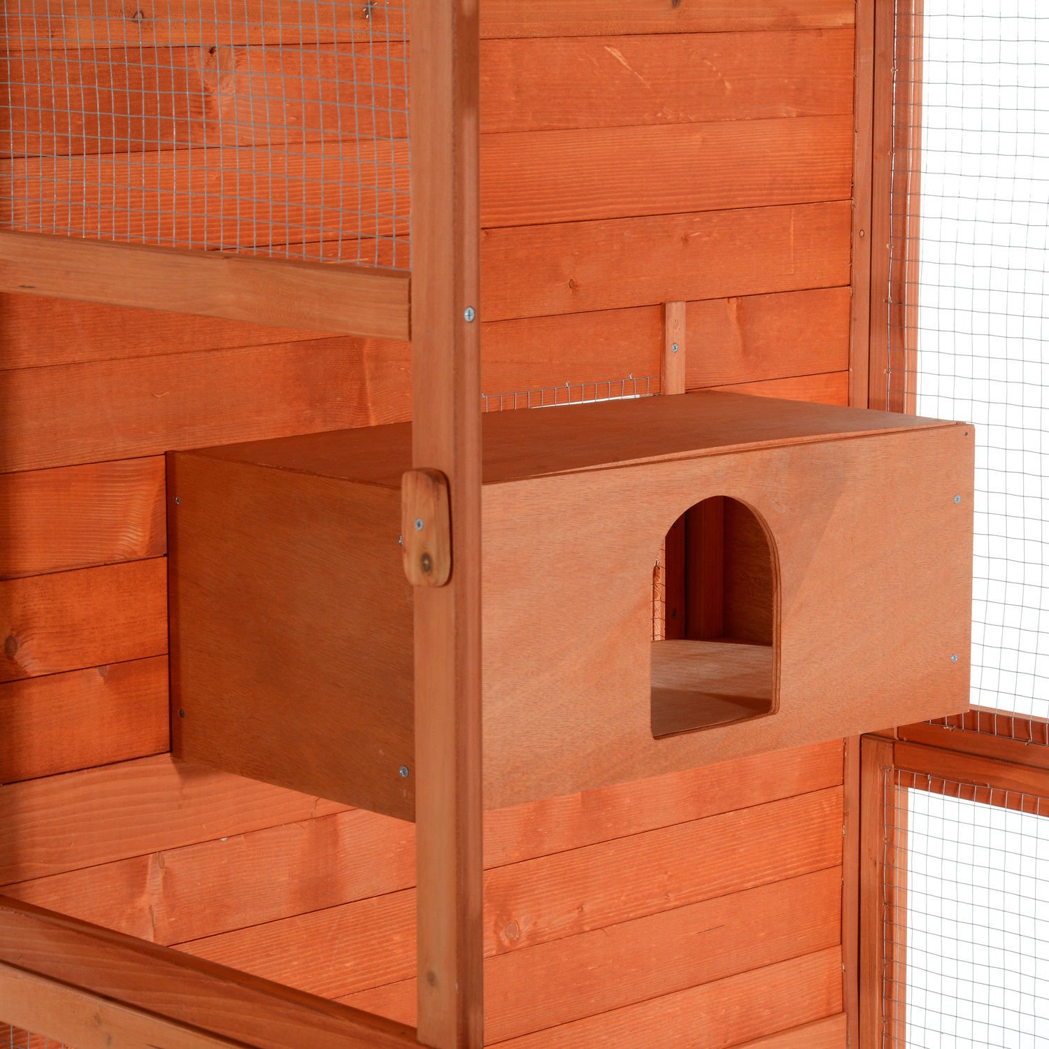 Buy PawHut 71" Extra Large Wooden Outdoor Aviary Flight Bird Cage with