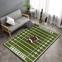 Sports AreaRug Retro American Football Field and Rugby Floor Mat Non-Slip Doormat Living Dining Dorm Room Bedroom Decor Carpet 24X36 inch