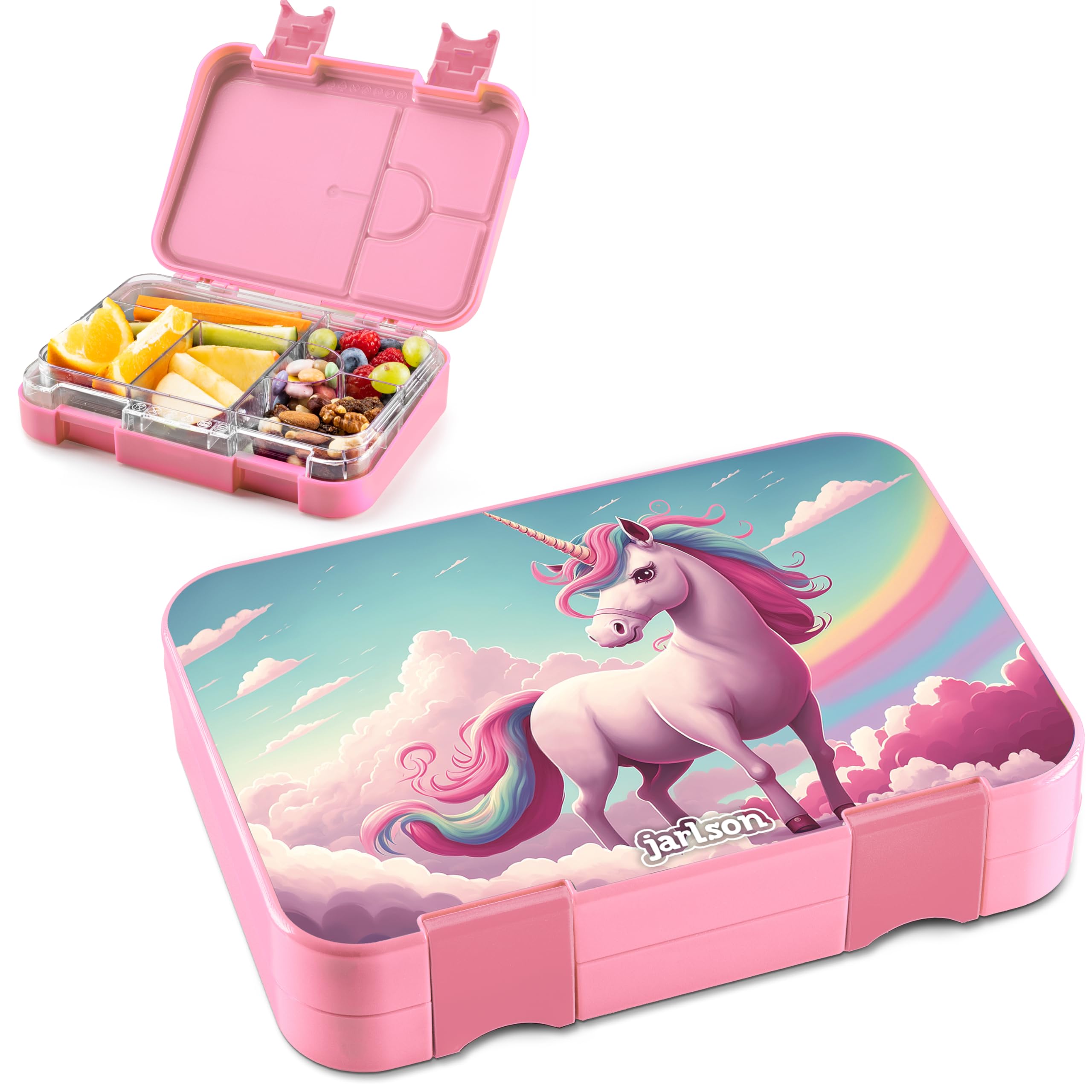 Jarlson boite a gouter enfant TONI - lunch box avec 6 compartiments - Bento Box sans BPA - pour l'école et la maternelle - Lunch box jardín de infantes, escuela