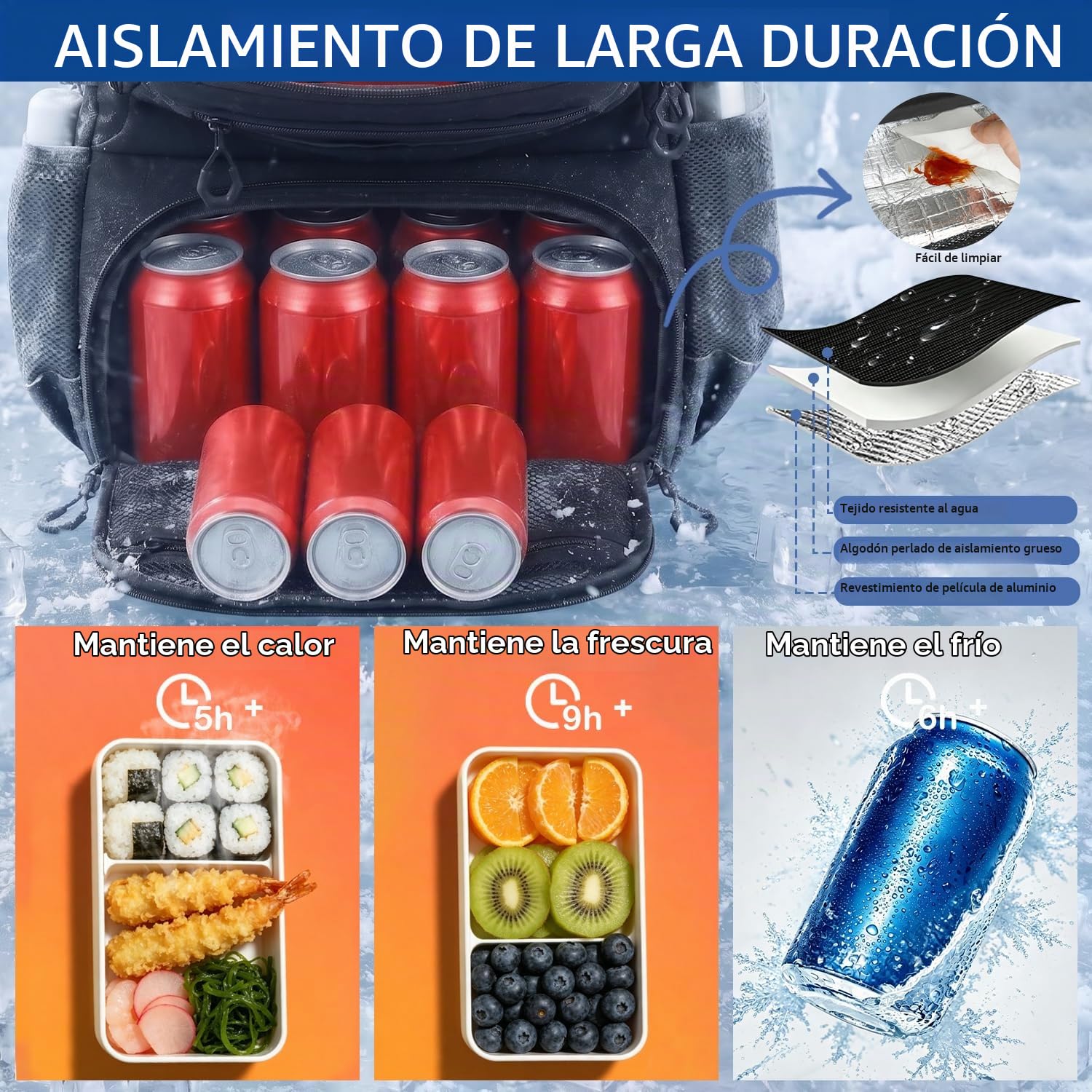 Mochila para ordenador portátil de 17 pulgadas con compartimento de refrigeración, 40 l, mochila de trabajo para hombre