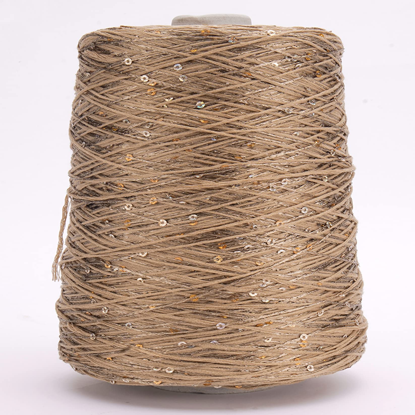 filato, filato per uncinetto, 500g Filato di puro cotone con paillettes Filo di cotone tessuto a mano Filato morbido scintillante for coperte all'uncinetto Maglione lavorato a maglia(9)