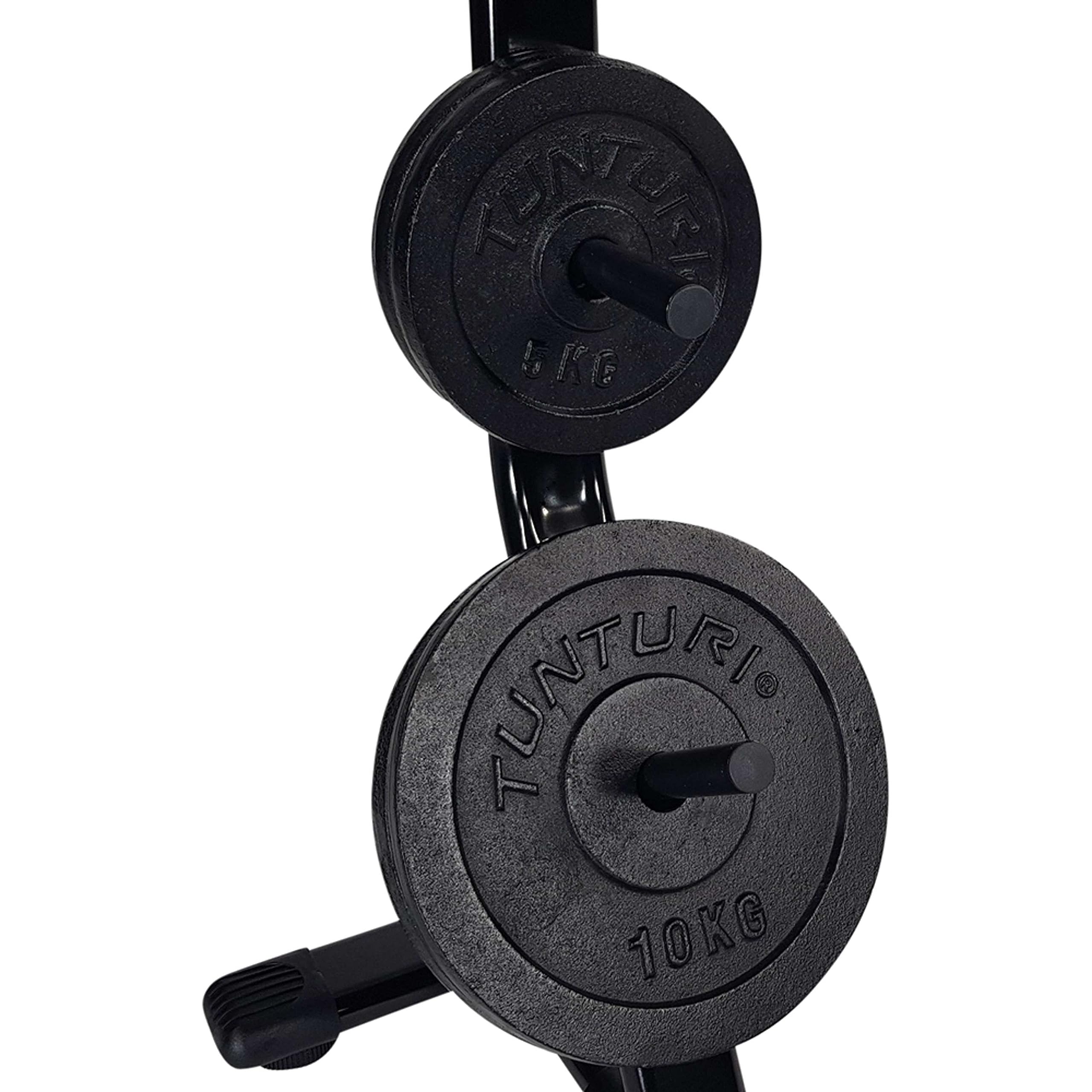 Tunturi Unisex Erwachsene Hantelständer Disc & Bar Standard 30 mm - Schwarz, 1