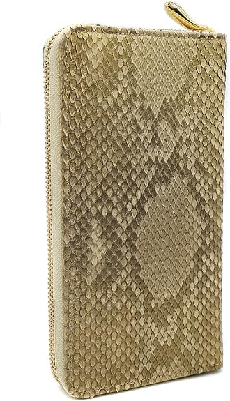 Amazon | ゴールド 日本製 ダイヤモンドパイソン長財布 財布 メンズ