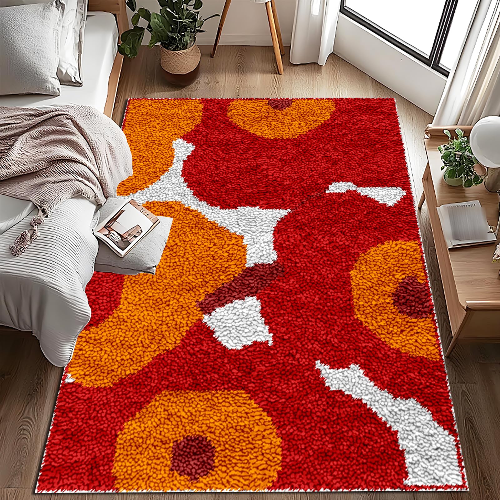 Set di Tappeti da Ricamo Tappeto Annodare Fai da Te 55 x 75 cm