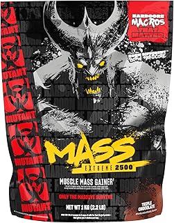 Mutant Mass Extreme 2500 – High Calorie Mass Gainer Whey Protein Powder for Muscle Building and Weight Gain – Clean Calories with Whole Food Carbs - Triple Chocolate 2.2 lb