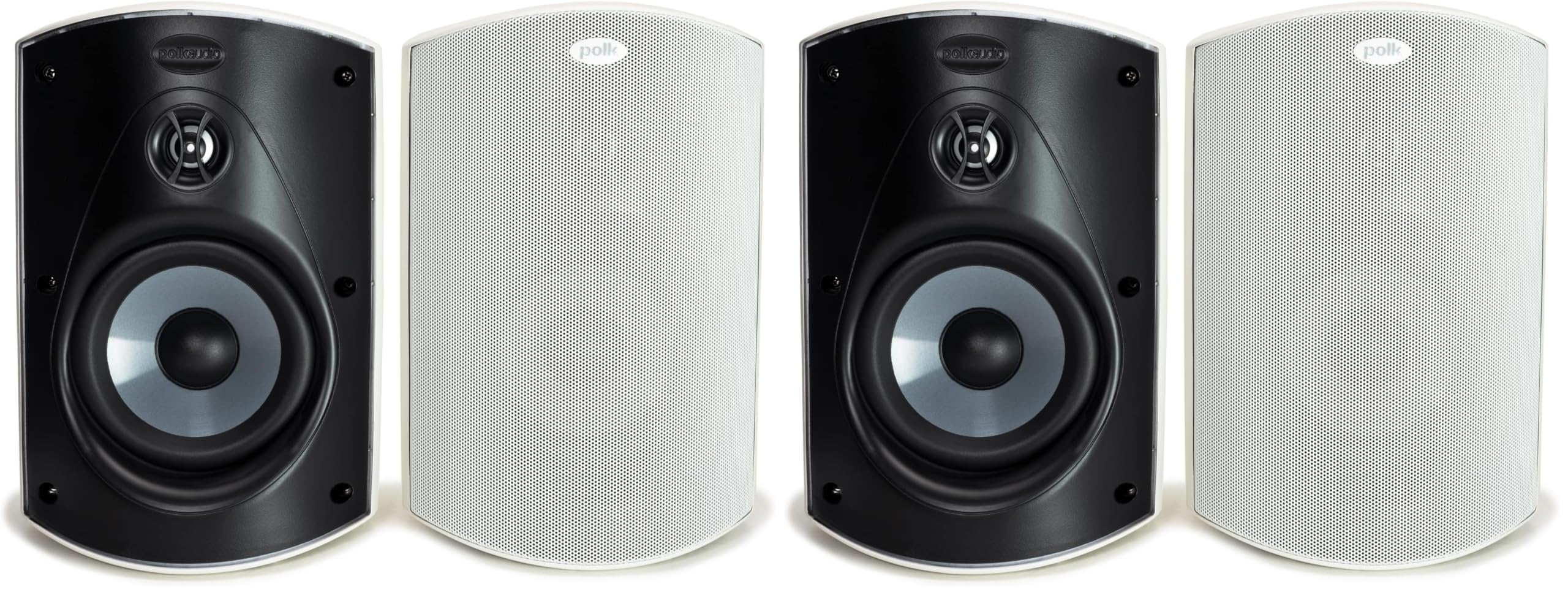 Polk Audio Atrium 6 All-Weather Outdoor Speakers, 100W Wired (Pair, White) (Pack of 2)