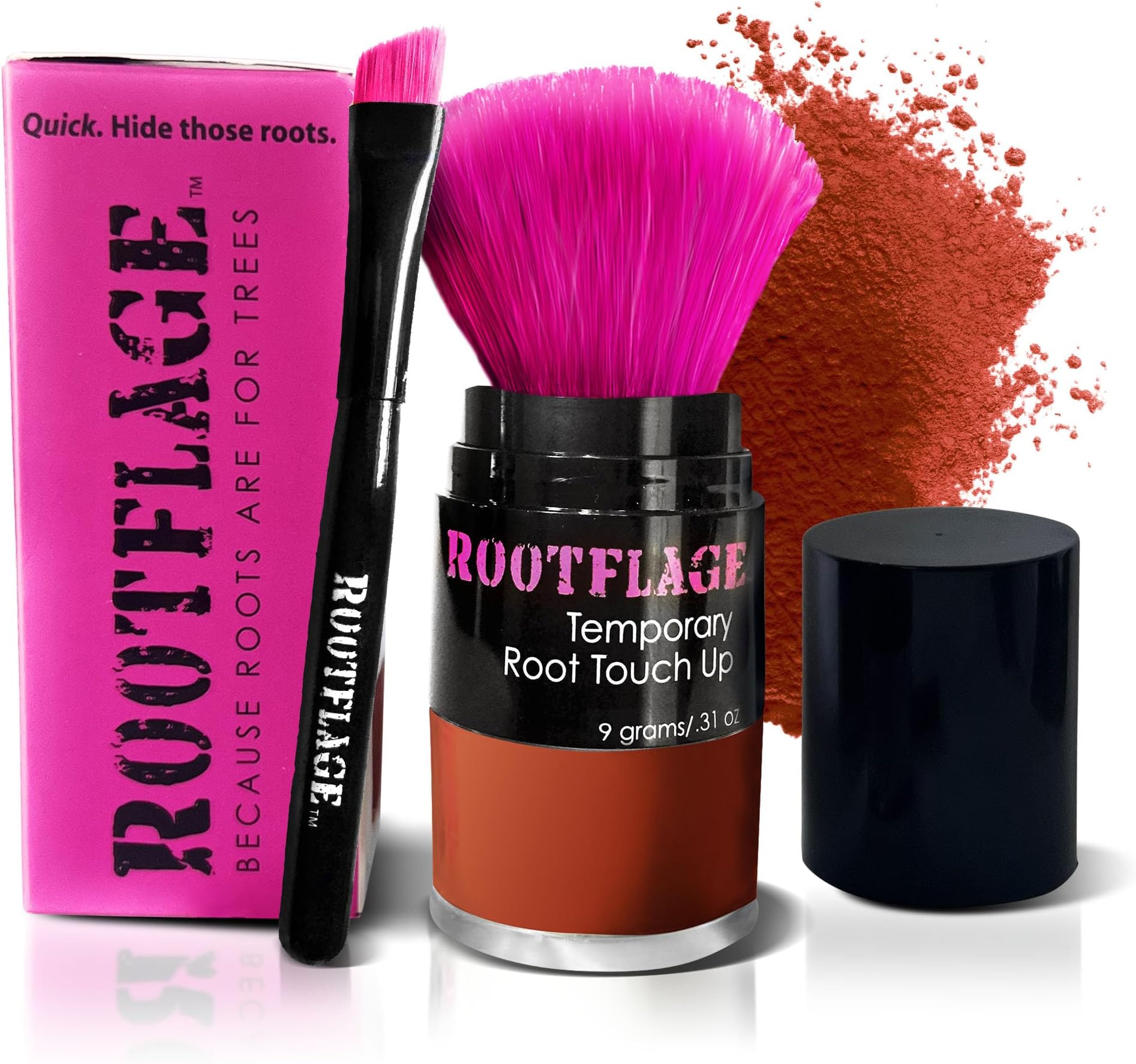 Root Touch Up Powder Crimson Red Hair Powder - Instant Temporary Root Touch Up Powder, Root Powder, Hair Touch Up Powder for Roots, Hairline Filler, Hair Cover Up Root Concealer Powder