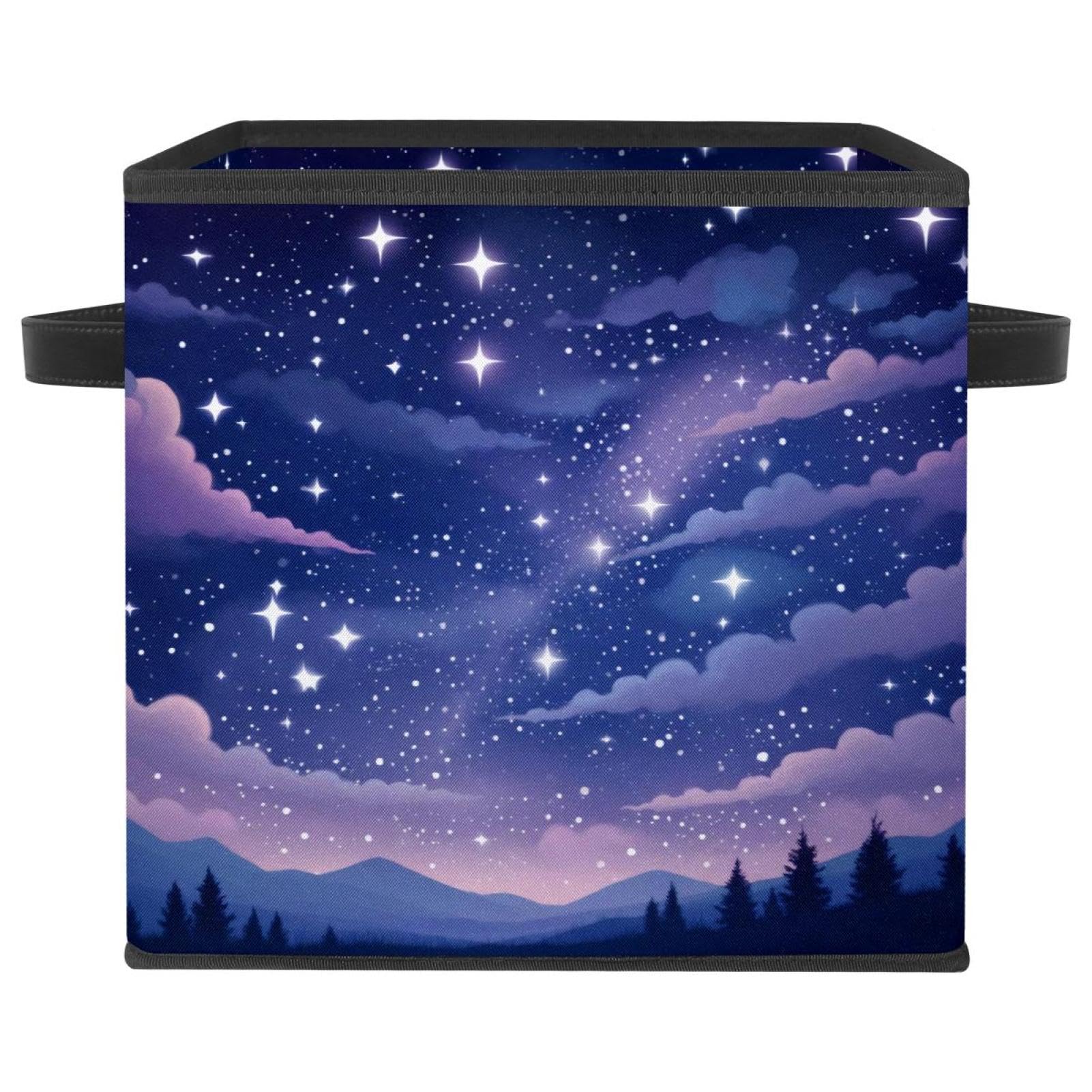 Grand bac de rangement cube pliable violet pour jouets livres et placard de chambre