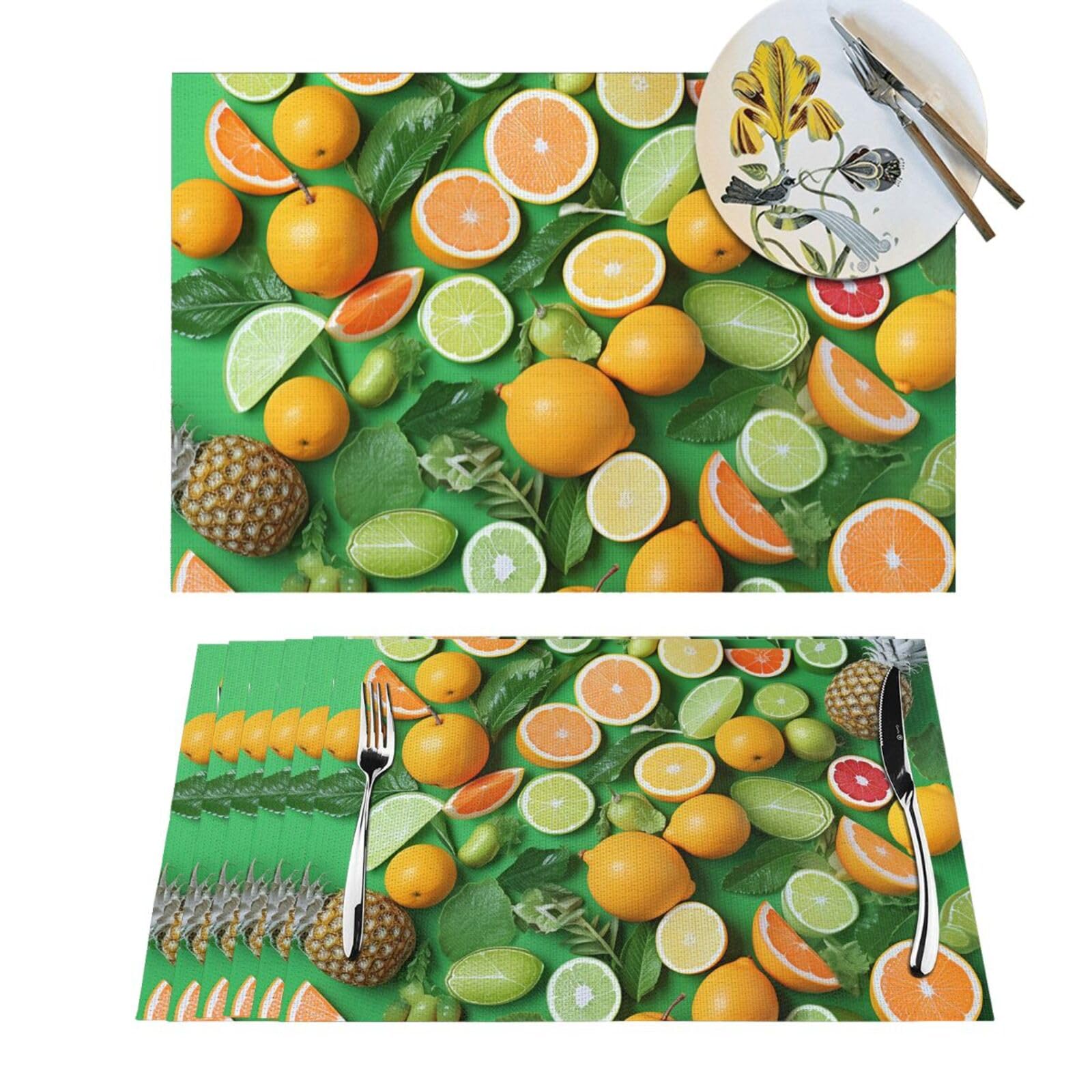 Sets de table en PVC tissés lavables de table salle à manger lot de 6