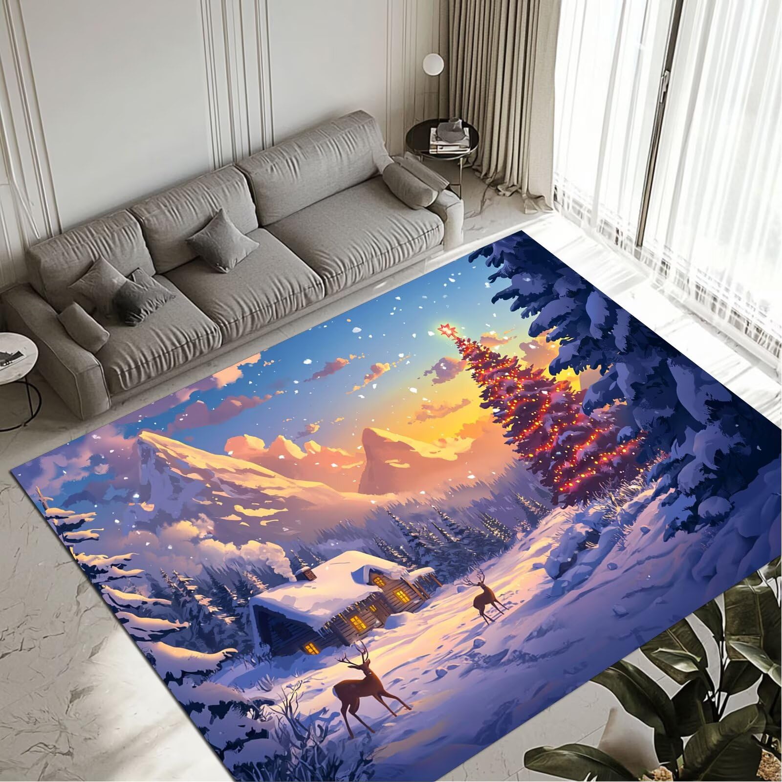 Tapis de cuisine imperméable Sunset 90x120cm lavable pour votre confort