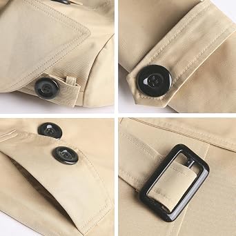 Women's Trench Coat Plus Size Double-Face Double-Breasted Long Jacket Lightweight Water Repellent Solid Pattern Thin Large Collar Commuting
