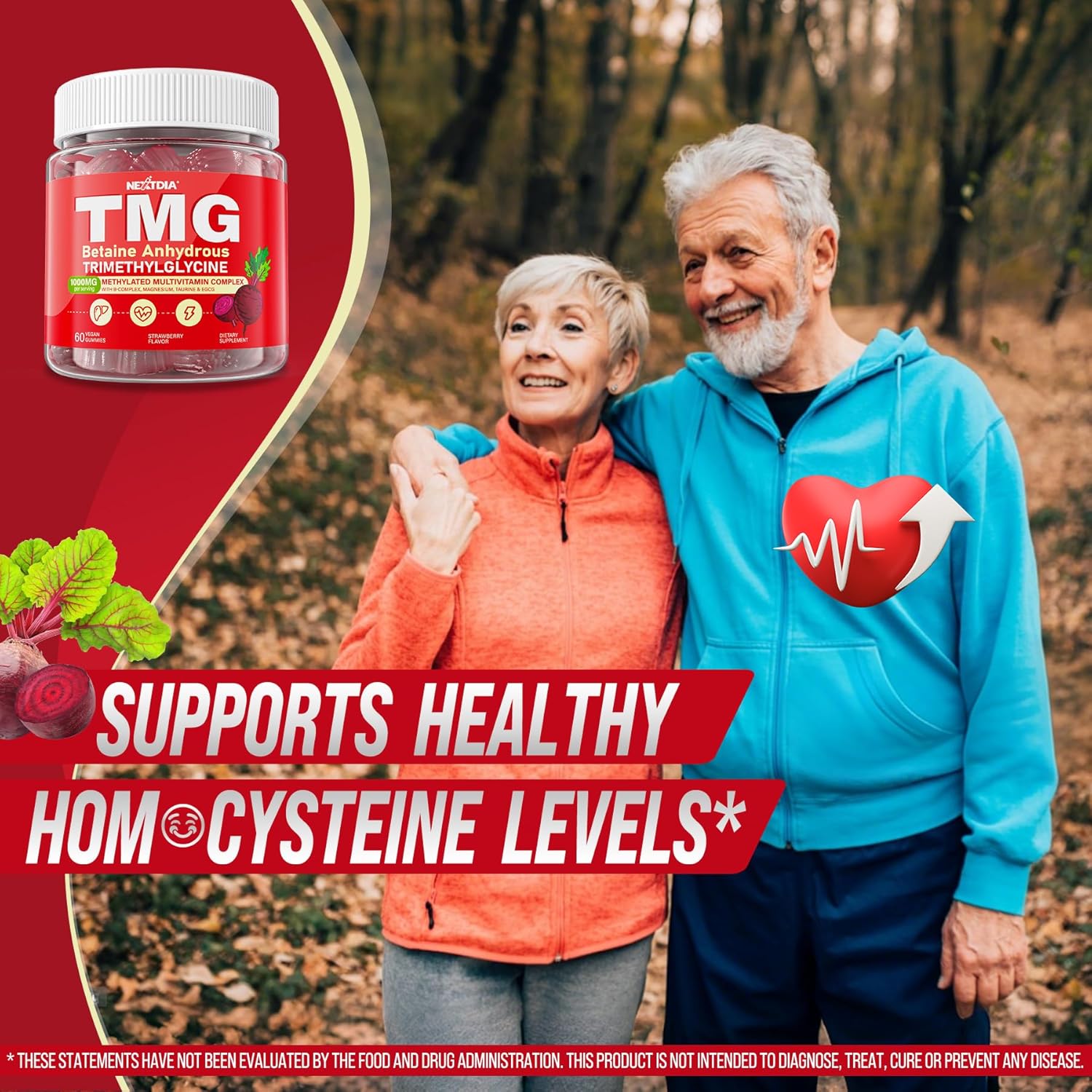 2Pack TMG Gummies 1000mg Betaine Anhydrous + Methylated Multivitamin & B Complex Methylated(Methylfolate B12 B6), Magnesium, Taurine - Essential Trimethylglycine for Methylation, Energy, Brain & Liver - Image 7