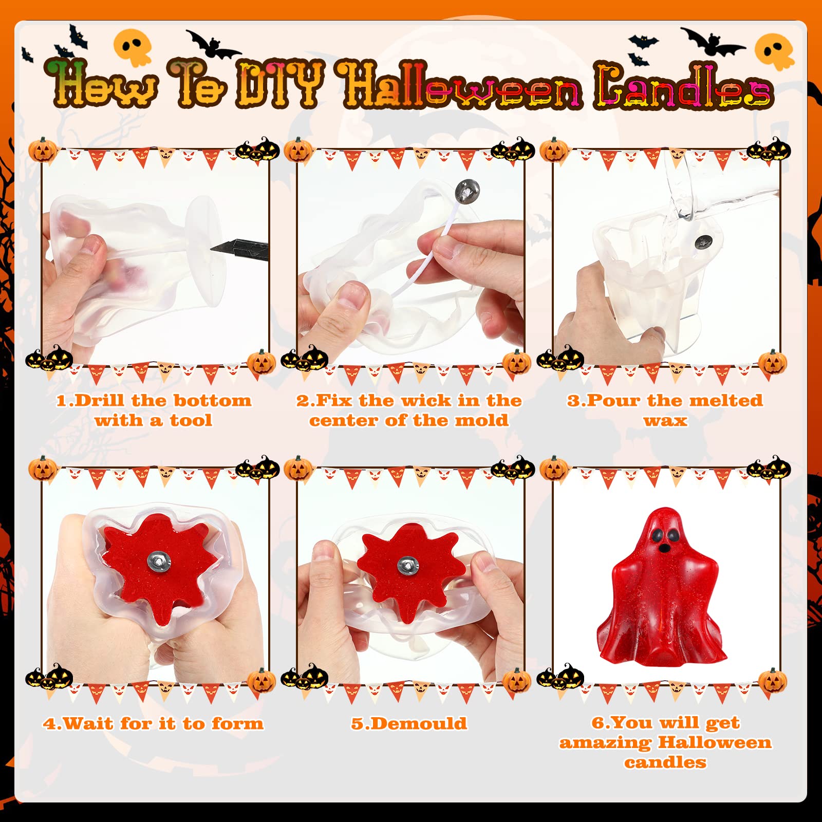 Moules En Silicone Pour Bougies De Noël, Moules Pour Savon Fait Main, Bougies En Cire, Platre