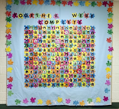 Miniatura 6 de Hygloss Productos Rompecabezas de comunidad en blanco - Create-A-Size - Actividad divertida en grupo - Ideal para fiestas, bodas, aulas, oficina y