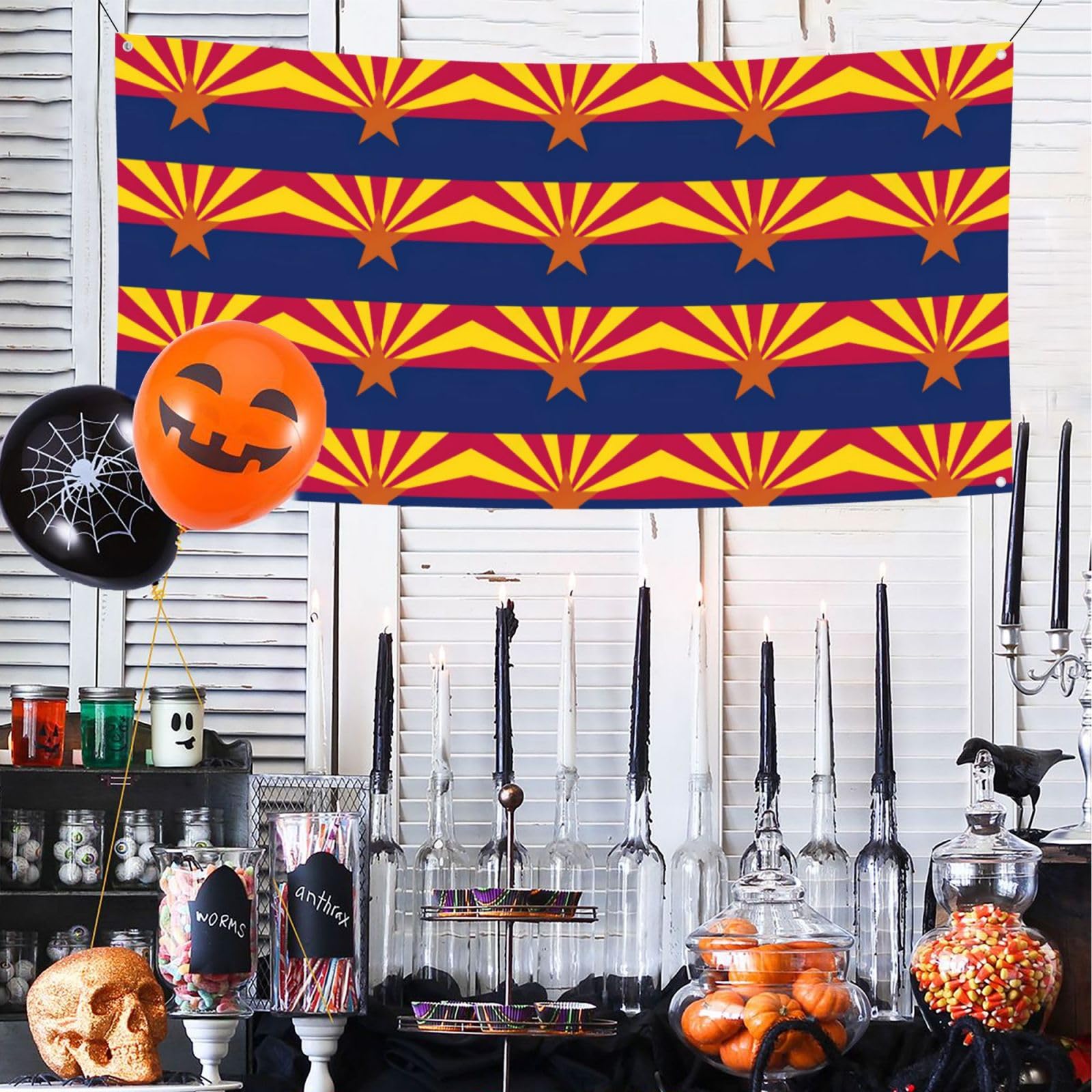 Bandera del estado de Arizona, decoración de fiesta, divertida pancarta de cumpleaños, adecuada para fiestas y eventos temáticos