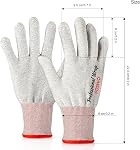 FOSHIO Gants d'enveloppe en vinyle, gants d'application professionnelle antistatiques, gants de travail sans poussière en fibre de carbone