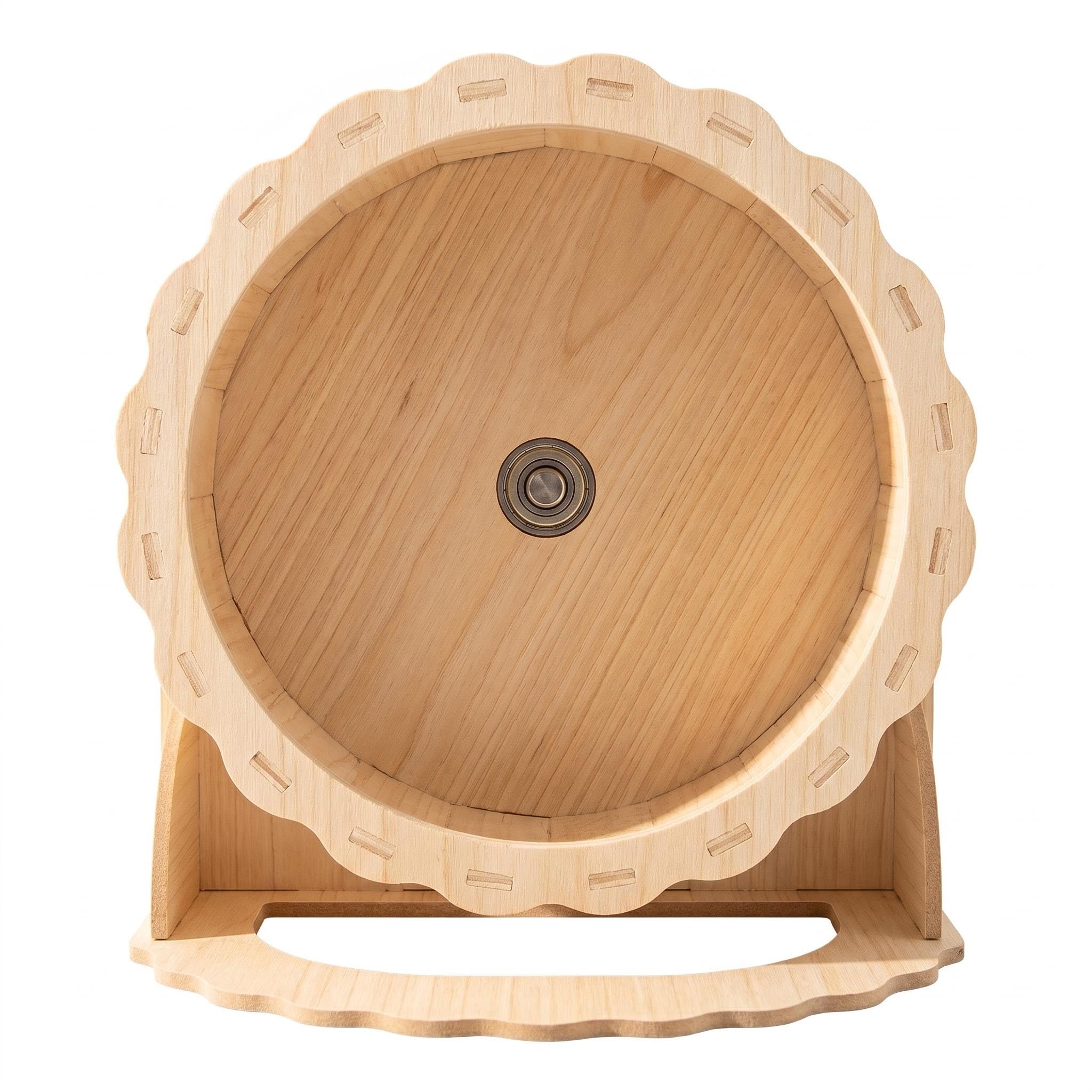 Copbopwn Wooden Hamster Wheel 15cm Silent Hamster Wheel with Height Adjustable Base, Small Spinning Running Exercise Wheel for Syrian Hamsters, Gerbils, Rats, Mice, Dwarf Hamsters, Small Chinchillas