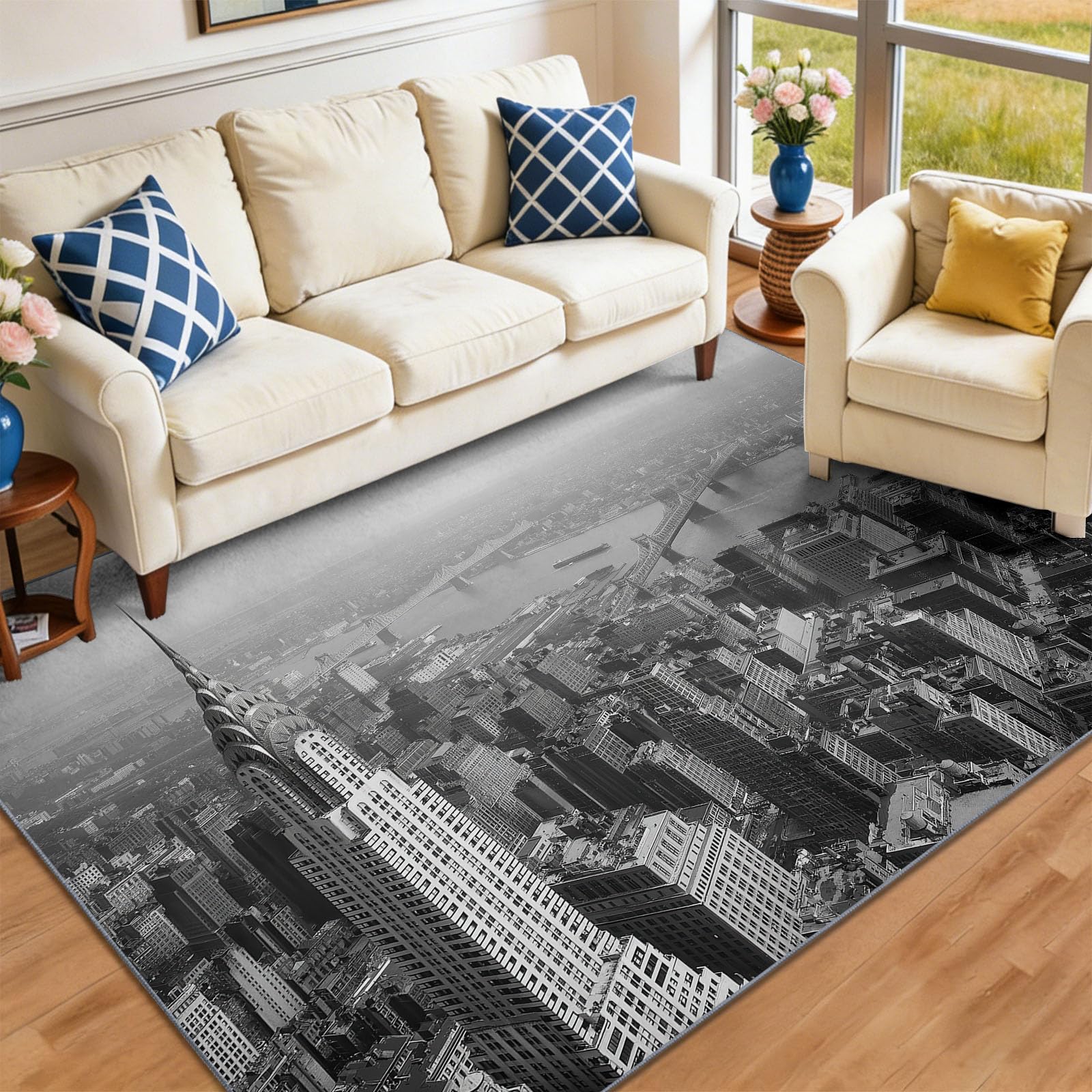 120 x 170 cm nowoczesny minimalistyczny lekki dywan z krótkim włosiem do