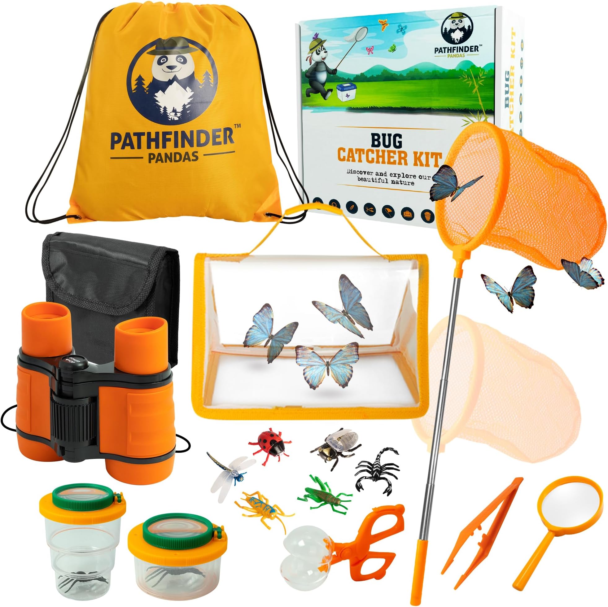 Bug Hunting Explorer Kit with Binoculars, Butterfly Net & Viewer - Educational Toys for Kids, Boys & Girls
