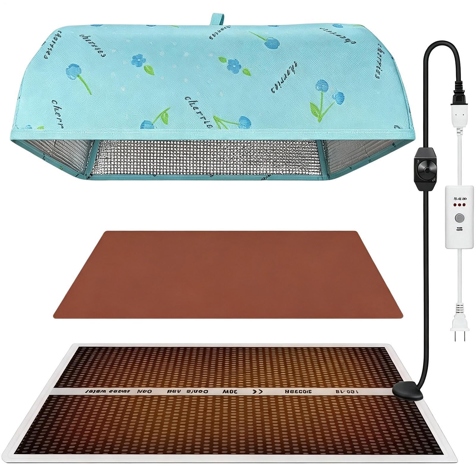 Chauffe-Résine Tapis chauffant à durcissement 38 x 38 x 15 cm avec housse