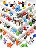 60Pcs Random 3D Printed Animals,Mystery Pack Articulated Figurines Fidget Toy,Gifts for Kids Graduation Rewards,Easter Egg Stuffers,Christmas Birthday Gifts