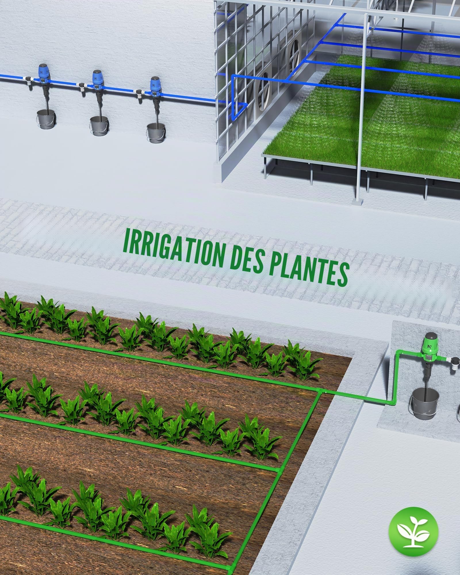 NEWTRY Pompe doseuse Injecteur d'engrais goutte à goutte, réglable de 0,2 à 2%, doseur de liquide raccord standard universel de 3/4" pour jardin, irrigation et système hydroponique, ferme