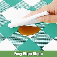 Vista 175 de Smiry Paquete de 10 Manteles Desechables de Cuadros Vichy Azules - 54" x 108" Mantel de Plástico de Servicio Pesado, Cubiertas de Mesa Impermeables