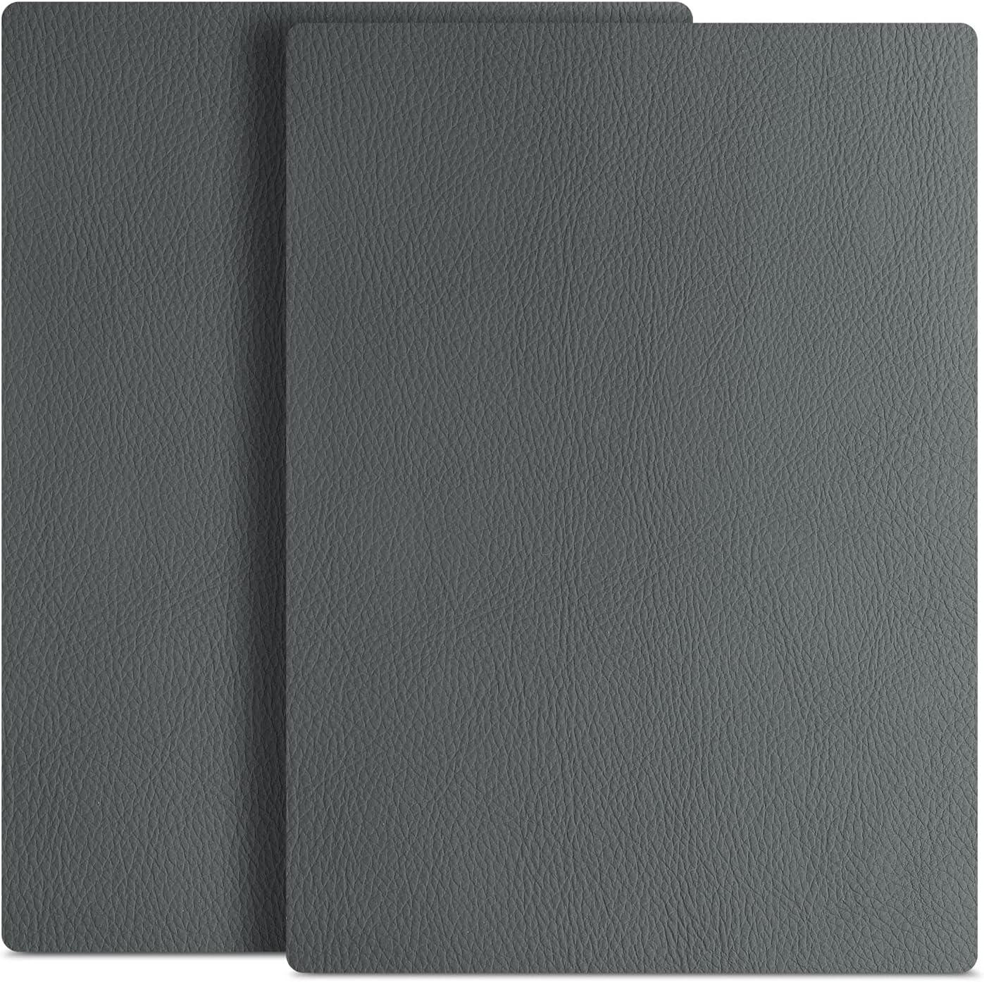 ILOFRI Leather Repair Patch 8x11 inch 2 Pcs, Durable Self Adhesive Vinyl and Leather Repair Kit for Couch, Car Seats, Boat Seat, Furniture, Upholstery, Auto Interior, Sofa, Chair - Dark Grey #1