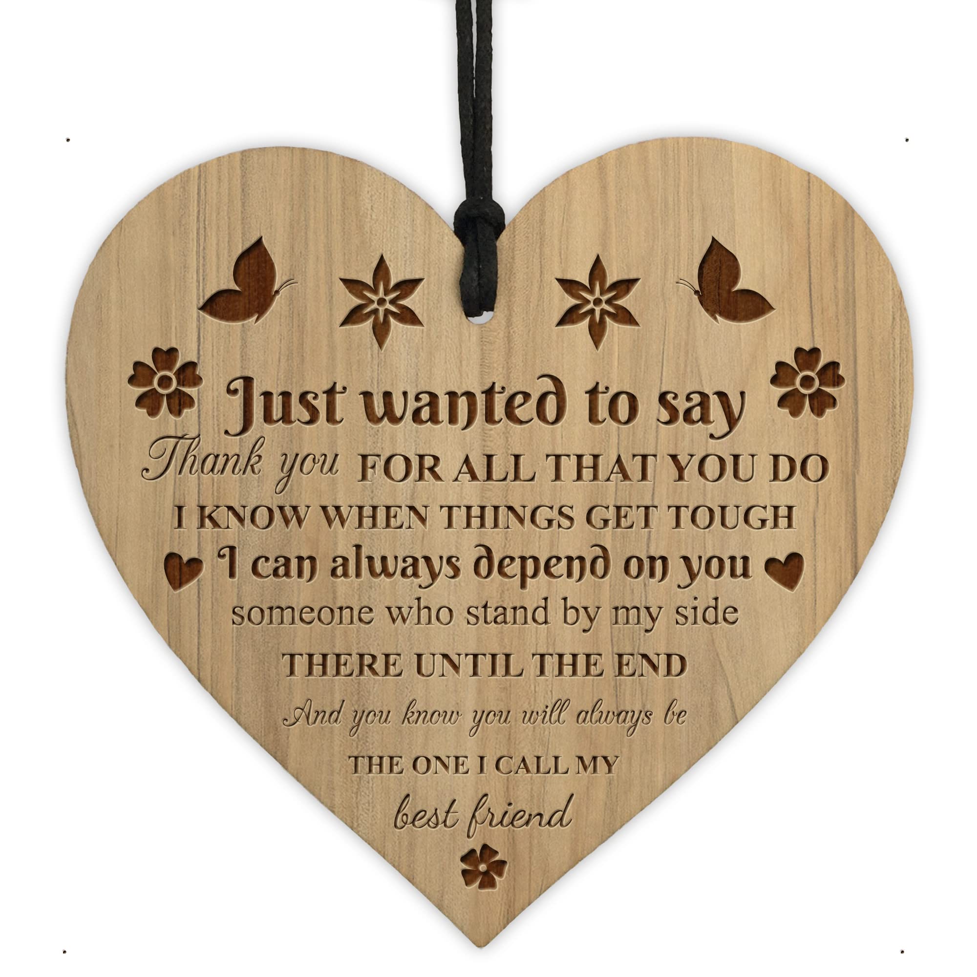 Red Ocean Friendship Gifts For Her Engraved Heart Christmas For Best Friend Birthday Gift For Women