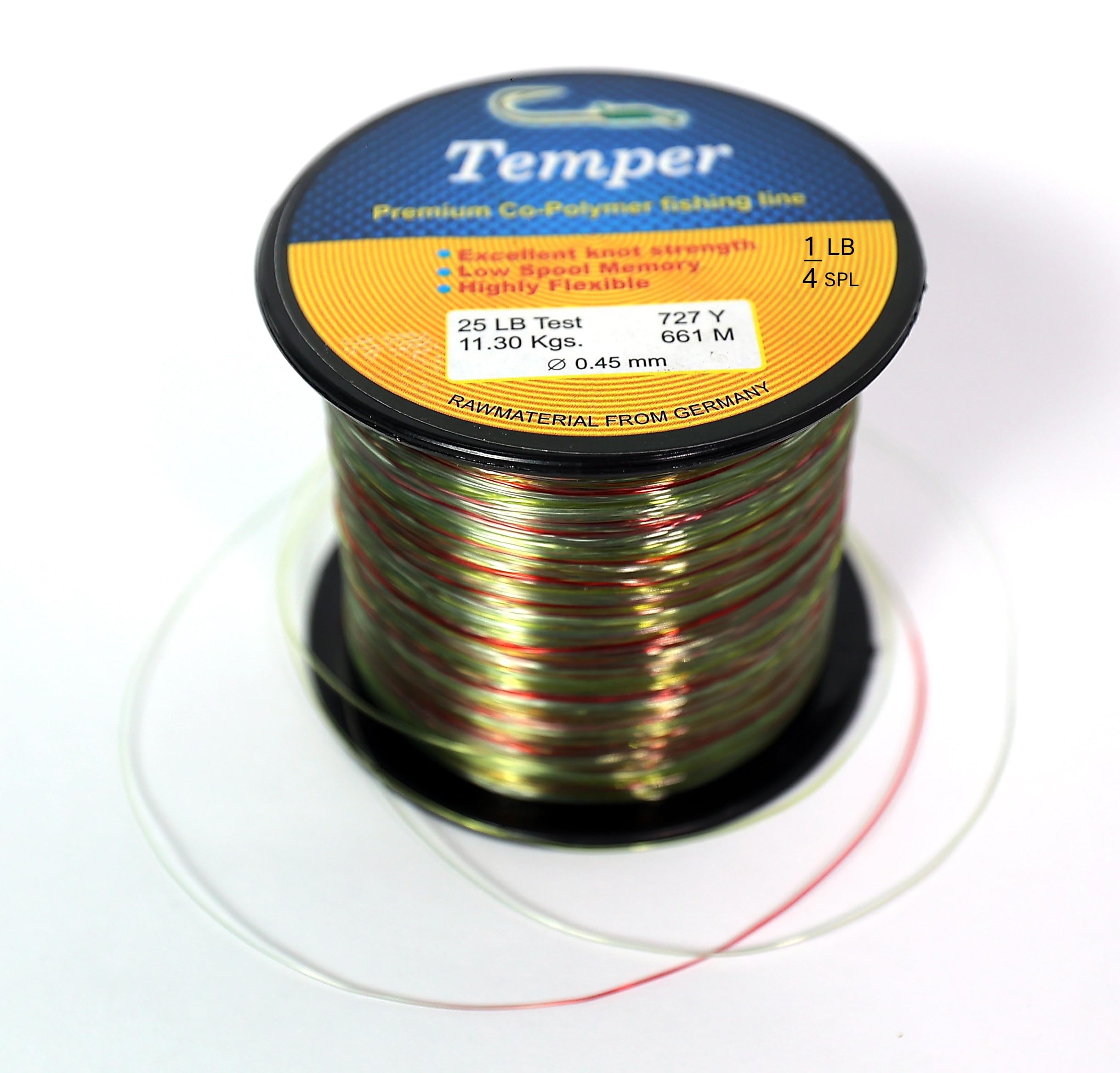 Temper Fishing Line 1/4 lb Spool-Dia 0.31mm-copolymer Nylon Multi Colour -1500 M (B0C6243X92) Amazon Price History, Amazon Price Tracker